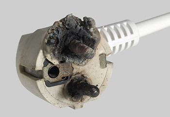 Image showing burnt power plug