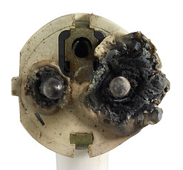 Image showing burnt power plug