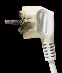 Image showing burnt power plug