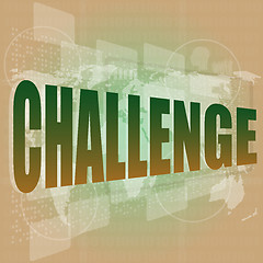 Image showing Marketing concept: words challenge on digital screen