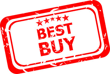 Image showing Best buy red rubber stamp