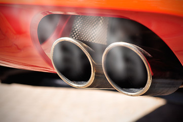 Image showing Smoky Exhaust Pipe