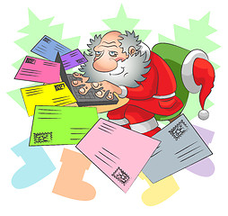 Image showing Santa and e-mail