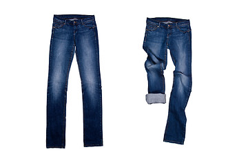 Image showing two blue jeans 