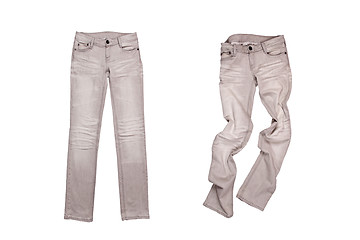 Image showing two grey jeans