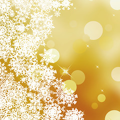 Image showing Festive gold Christmas with bokeh lights. EPS 10