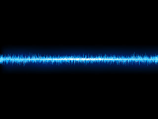 Image showing Blue sound wave on white background. + EPS10