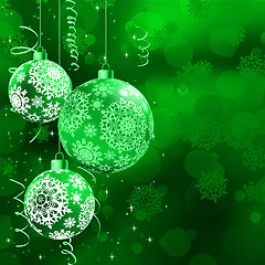 Image showing Christmas bokeh background with baubles. EPS 10