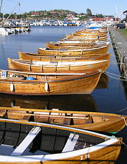 Image showing wooden boats