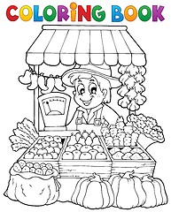 Image showing Coloring book farmer theme 2