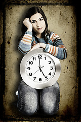 Image showing Clock Woman