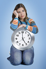 Image showing Clock Woman