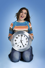 Image showing Clock Woman