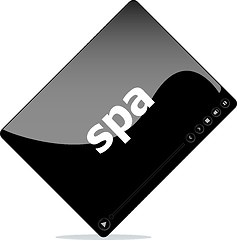 Image showing Video player for web, spa word on it