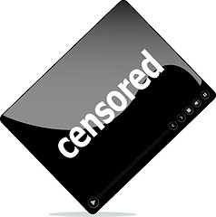 Image showing Social media concept: media player interface with censored word