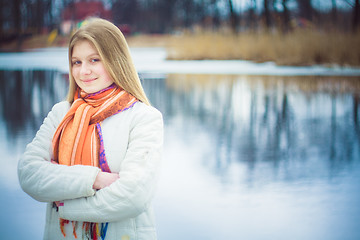 Image showing The Girl In A Orange Scarf