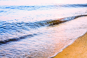 Image showing Sand beach and wave