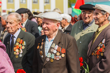 Image showing Unidentified veterans during the celebration of Victory Day. MIN