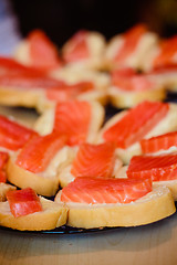 Image showing Sandwiches With Smoked Salmon 