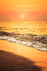 Image showing Sand beach and wave