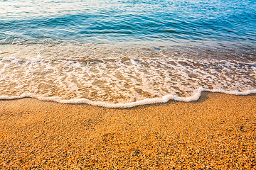 Image showing Sand beach and wave