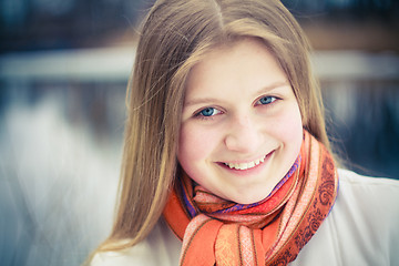 Image showing The Girl In A Orange Scarf