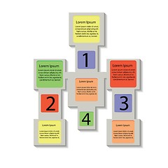 Image showing  abstract square info graphic business elements