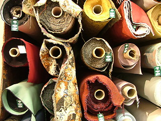 Image showing rolls of fabric