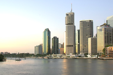 Image showing Brisbane city skyline

 at dawn