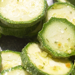 Image showing Courgettes zucchini