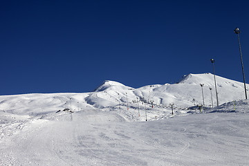 Image showing Ski resort at sun day