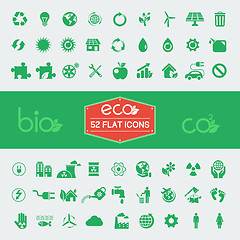 Image showing Ecology Flat Icon Set