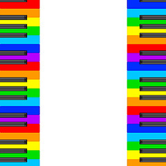 Image showing music background with piano keys. vector illustration. 