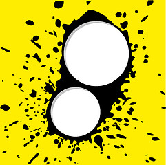 Image showing Brush blot vector on yellow  background. Vector illustration.