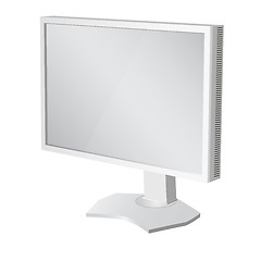 Image showing  lcd tv  monitor on white background. Vector illustration 