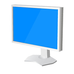 Image showing  lcd tv  monitor on white background. Vector illustration 