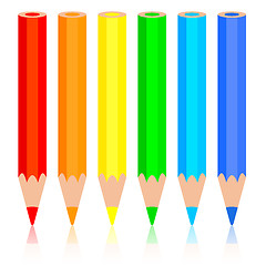 Image showing Set of colored pencil, vector illustration.