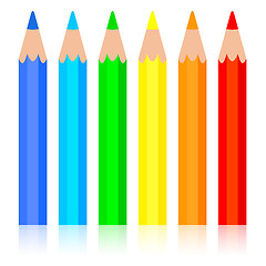 Image showing Set of colored pencil, vector illustration.