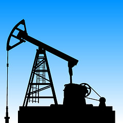 Image showing Oil pump jack. Oil industry equipment. Vector illustration.