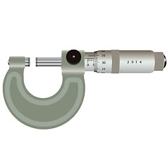 Image showing micrometer isolated on a white background. Vector illustration.