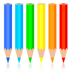 Image showing Set of colored pencil, vector illustration.