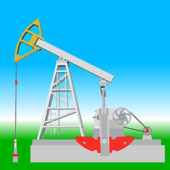 Image showing Oil pump jack. Oil industry equipment. Vector illustration.