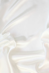 Image showing Smooth elegant white silk as background 