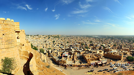 Image showing panorama of Jaisalmer city in india