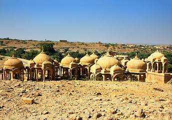 Image showing cenotaphs in Bada Bagh - Jaisalmer India