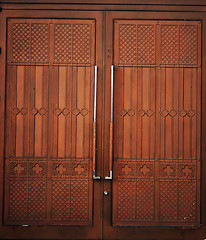 Image showing Brown doors