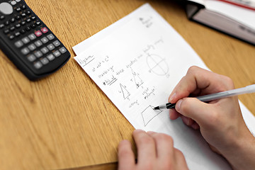 Image showing Doing Math Homework