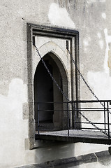 Image showing Medieval castle door.