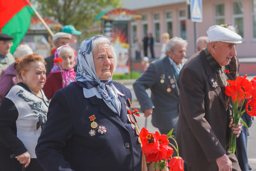Image showing Unidentified veterans during the celebration of Victory Day. MIN