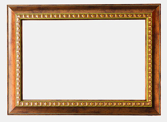 Image showing Vintage Photo Frame Isolated On White Background